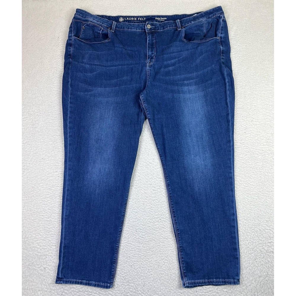 Laurie Felt Jeans Womens 26W Blue Daisy Denim Boyfriend Medium Wash A471814